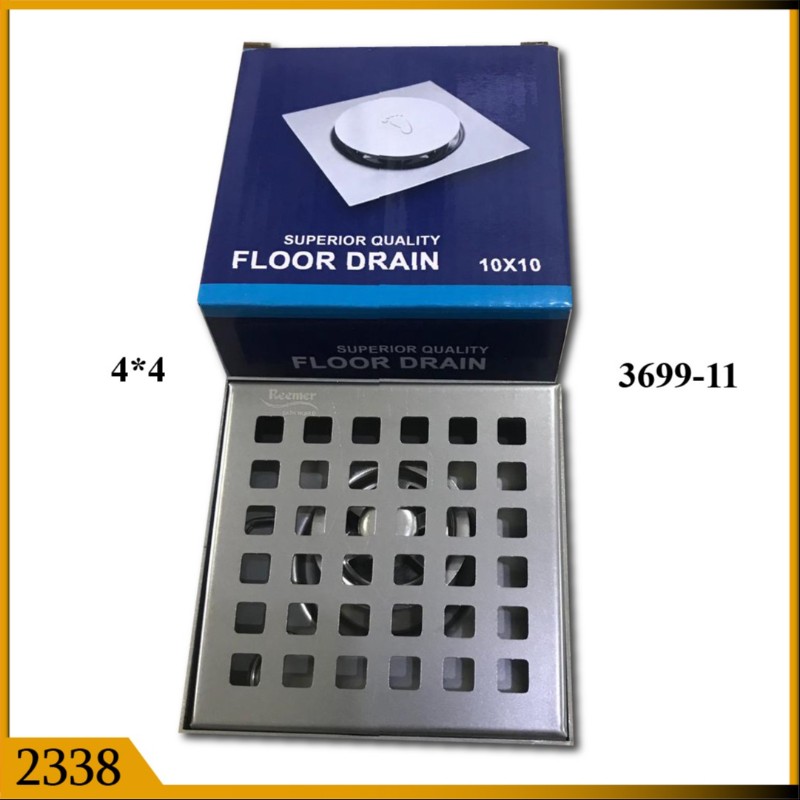 GULLY COVER 4*4 SS SQ HEAVY 3PC (2338)